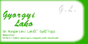 gyorgyi lako business card